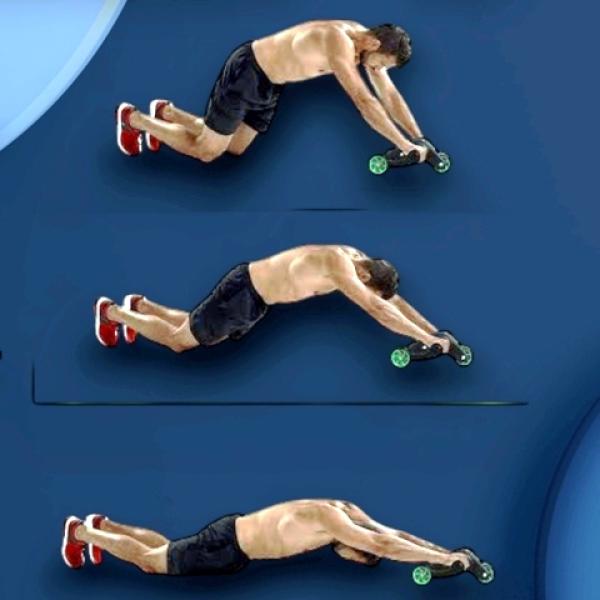 Four-Wheel Ab Wheels Roller for Core Strength Training