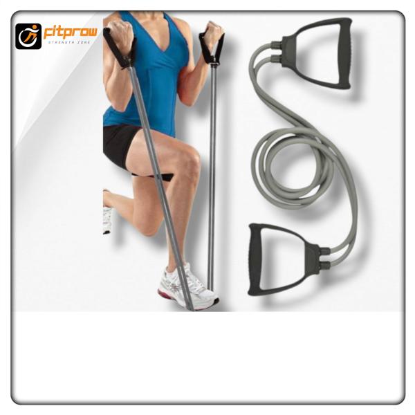 Double Toning Tube Resistance Tube | Heavy Quality Exercise Band for Stretching and Full Body Workout