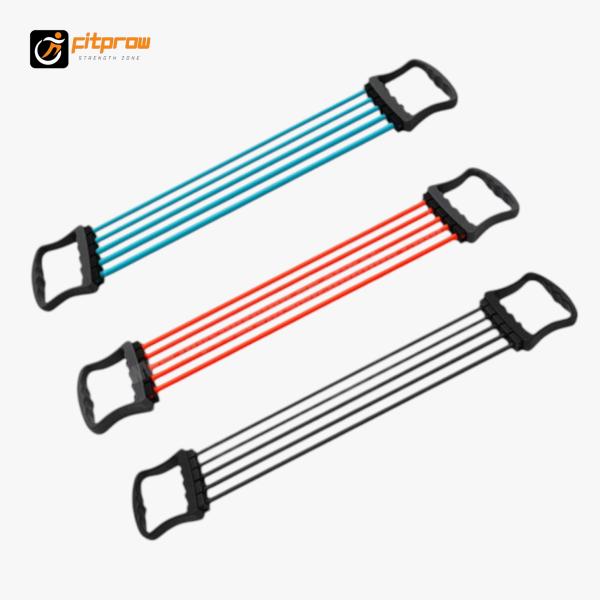 Chest Expander 5 Tubes Stretchy, Arm Pulling Exercise Training Equipment, Stadium Office, Home Muscle Training