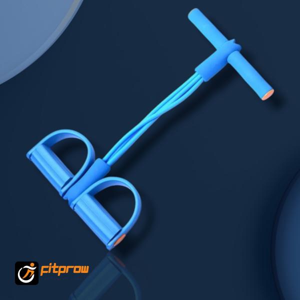 4 Tube Resistance Bands Pedal Exerciser Fitness Elastic Sit Up Pull Rope