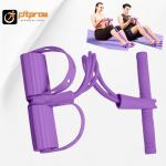 4 Tube Resistance Bands Pedal Exerciser Fitness Elastic Sit Up Pull Rope